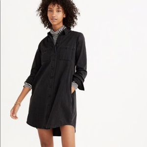 Madewell Black Denim Shirtdress Small